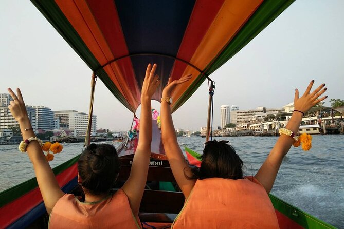 2-hour SUNSET Canal Tour + FOODS Tasting with Tour Guide - Stop 1: Pak Khlong Flower Talat Original, where Bangkok breathes in color