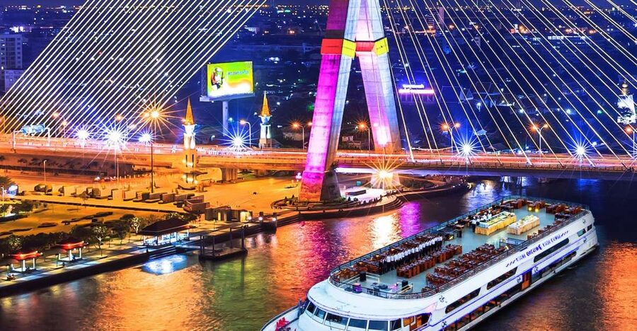 Bangkok: 2-Hour Dinner & Shows on White Orchid River Cruise - Dinner cruise rhythm: welcome drink, classical dance, then buffet