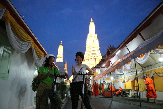 Bangkok at Night by Electric Scooter - Wat Arun at Night, Shimmer Photos, and a Ferry Cross