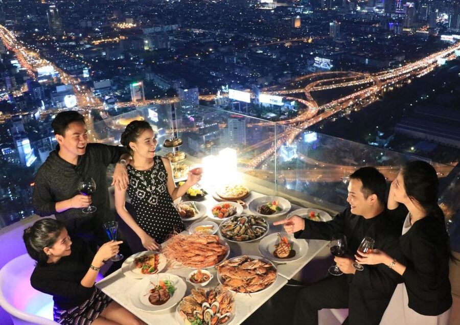 Bangkok: Baiyoke Tower Balcony Buffet & Observation Deck - The 84th-Floor Revolving Roof Deck: 360 Degrees of Bangkok