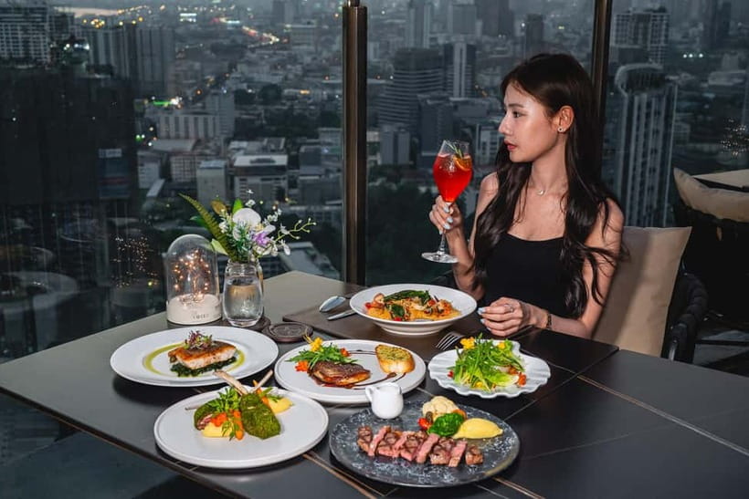 Bangkok: Cielo Sky Bar & Restaurant Rooftop - Cielo rooftop first impressions: 360 views and a dinner-ready vibe