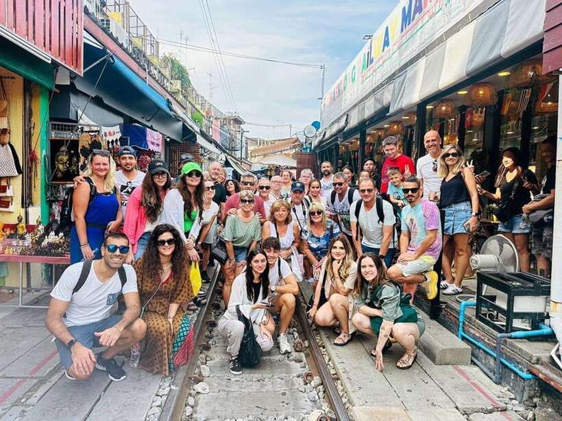 Bangkok: Damnoen Saduak and Mae Klong Train Markets - Mae Klong Railway Market: the commuter train that turns streets into stalls