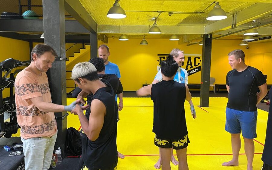 Bangkok: Learn 1-1 Muay Thai + Free Muaythai Shorts & Pickup - Before training starts: shorts, gear, and that first warm-up feeling