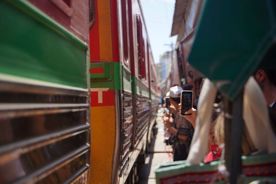 Bangkok: Maeklong Railway Market & Floating Market Tour - The train moment plus market tastings, what you actually do