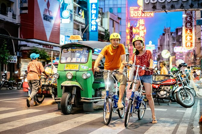 Bangkok Night Bike Tour -Hotel-pickup & Dinner - Chinatown and Yaowarat: alley rides and street-food moments