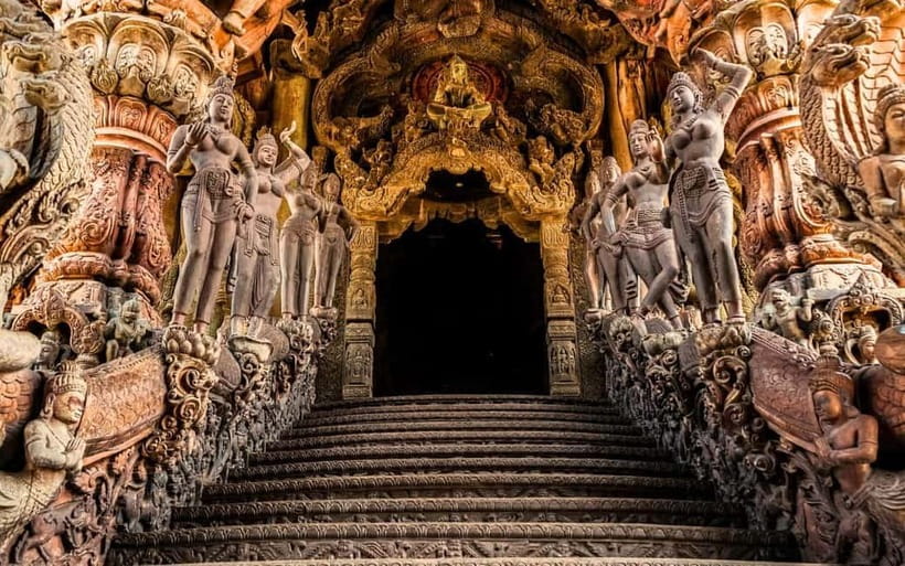 Bangkok: Pattaya Truth Sanctuary Guided Tour & Coral Island - Sanctuary of Truth: an all-wood temple you do not need to pretend to love