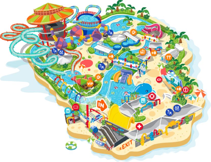 Bangkok: Pororo Aqua Park Entry Ticket - Pools, slides, lazy river, and wave play for different energy levels