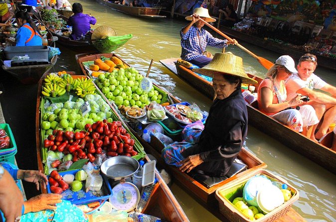Bangkok: Railway and Floating Market Tour + Dragon Temple - Damnoen Saduak Floating Market by Longtail Boat