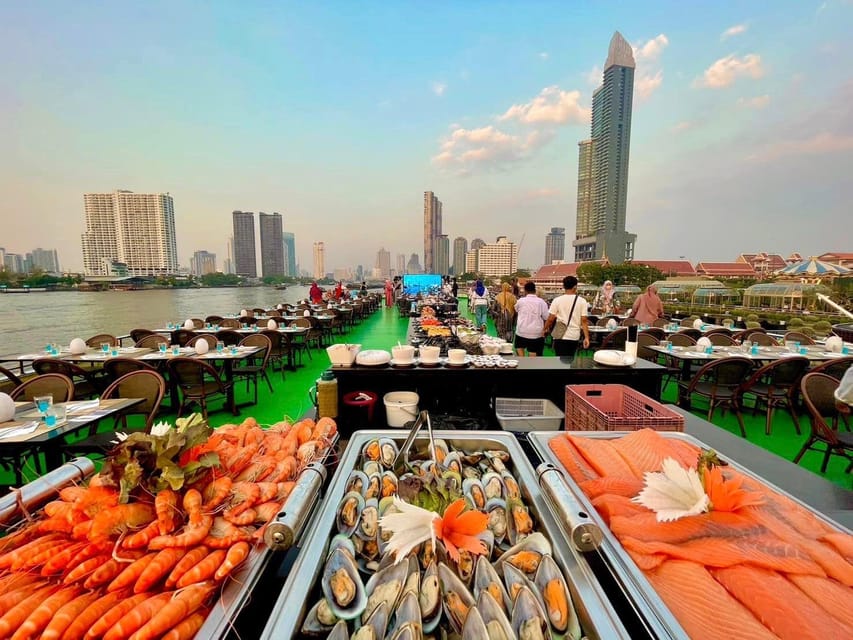 Bangkok: Royal Princess Cruise with Optional Hotel Transfer - Buffet seafood, beer or wine, and where the fun turns into a queue