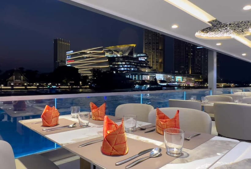 Bangkok:The Planet Sunset&Dinner Cruise on Chao Phraya River - Live Band, Crowd Energy, and Thai Dance Timing