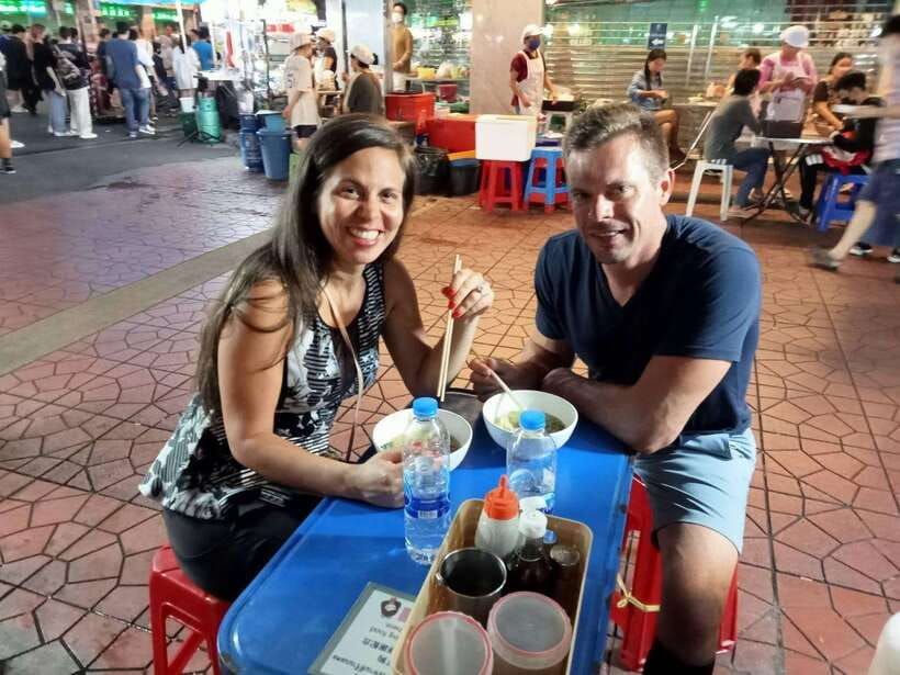Bangkok Tuk-Tuk by Night with Chinatown Street Food Meal - Tuk-tuk time: passing the Grand Palace and the Giant Swing area