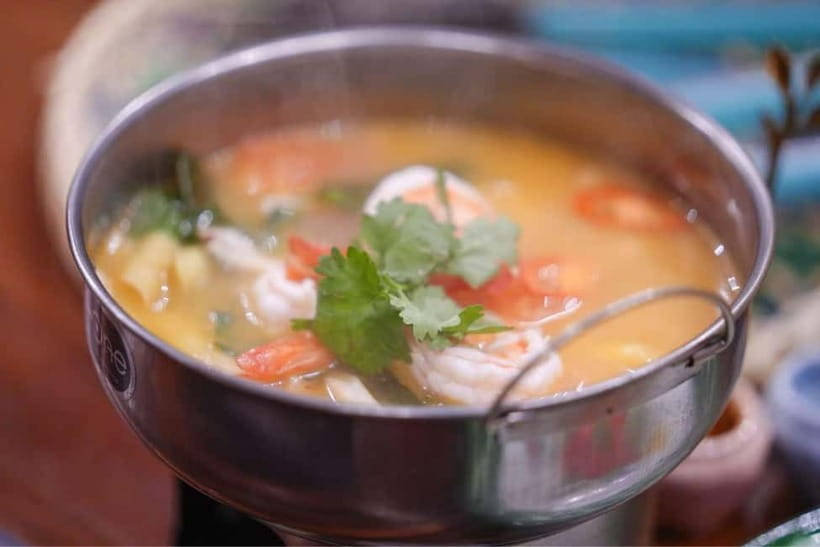 Bangkok: White Lotus Thai Cooking Class with Market Tour - Eating together, spice choice, and why the group vibe helps you learn