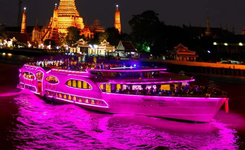 Bangkok: Wonderful Pearl Cruise with Optional Hotel Transfer - Chao Phraya Night Views With a Full Dinner Plan