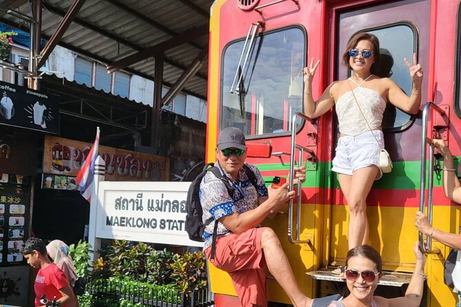 Damnoen Saduak Floating Market and Maeklong Railway Market Tour - Wat Bang Kung: the banyan-root chapel breather