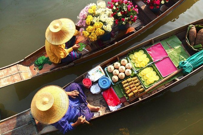 Floating Market - Train Market - Flower Market and China Town - Damnoen Saduak Floating Market and the coconut sugar detour