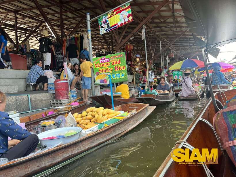 From Bangkok:Damnoen Floating Market and Railway Market Tour - Shopping and Food: How to Spend Without Getting Swept Up
