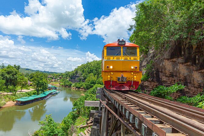 From Bangkok: Historical Day Tour to River Kwai - The River Kwai Bridge stop: the famous view with real railway action