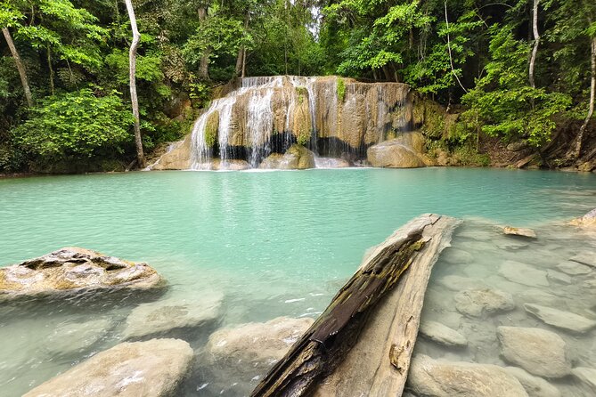 Kanchanaburi Tour: Erawan Waterfall and Death Railway - Stop 1: Erawan Waterfalls and swim time in the emerald pools