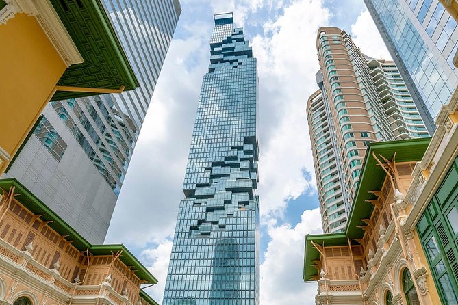Mahanakhon Building Skywalk - Free Upgrade to Rooftop - Indoor deck views: 360 degrees of Bangkok structure
