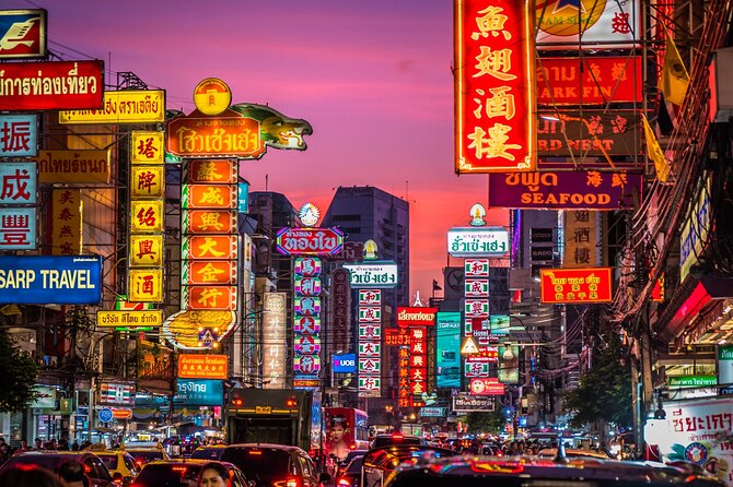 Private Bangkok Night Tour by Tuk Tuk with Dinner - Chinatown on Yaowarat Road, where night energy turns real