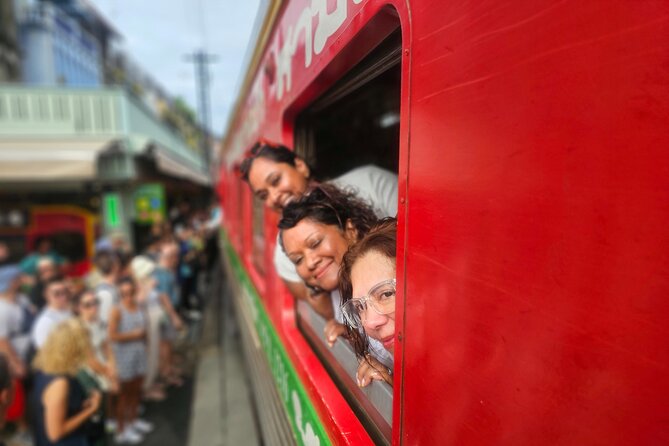 Private Floating Market, Train Market and After Rain Cafe Tour - Mae Klong Railway Market: the stall-folding train moment