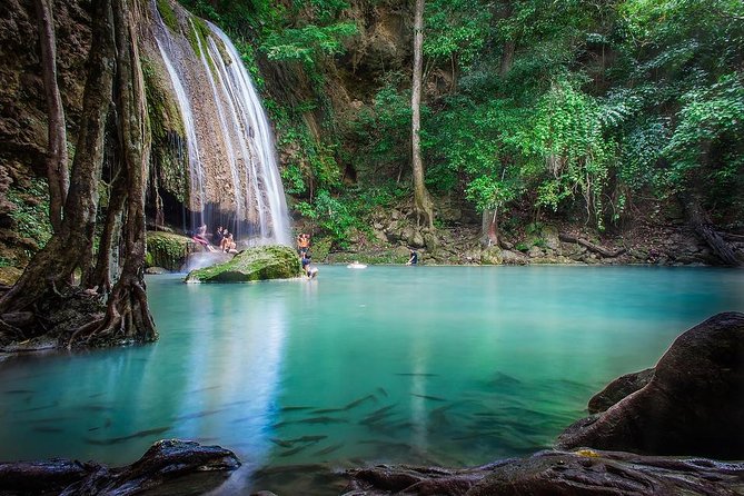 Private Kanchanaburi Erawan Waterfall&Thai-Burma Death Railway Tour from Bangkok - JEATH War Museum and Hellfire Pass: the human scale of WWII