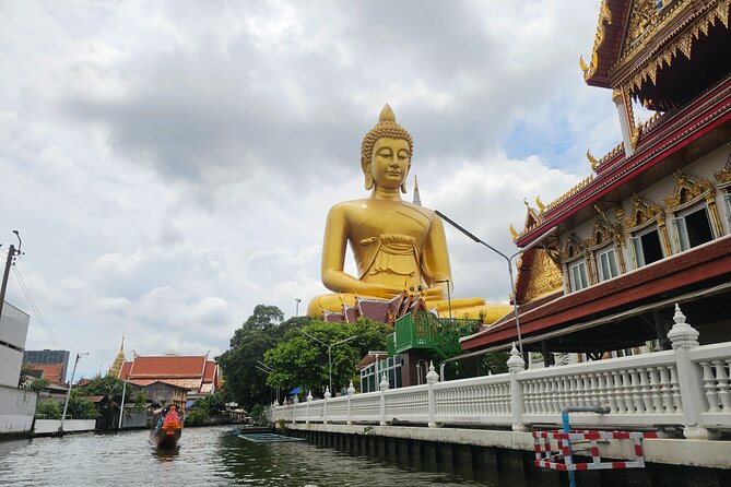 Private tour to Wat Pho,Wat Arun, Canal Tour,Flower Market - Tha Tien Pier Canal Time, Wooden Houses on Stilts