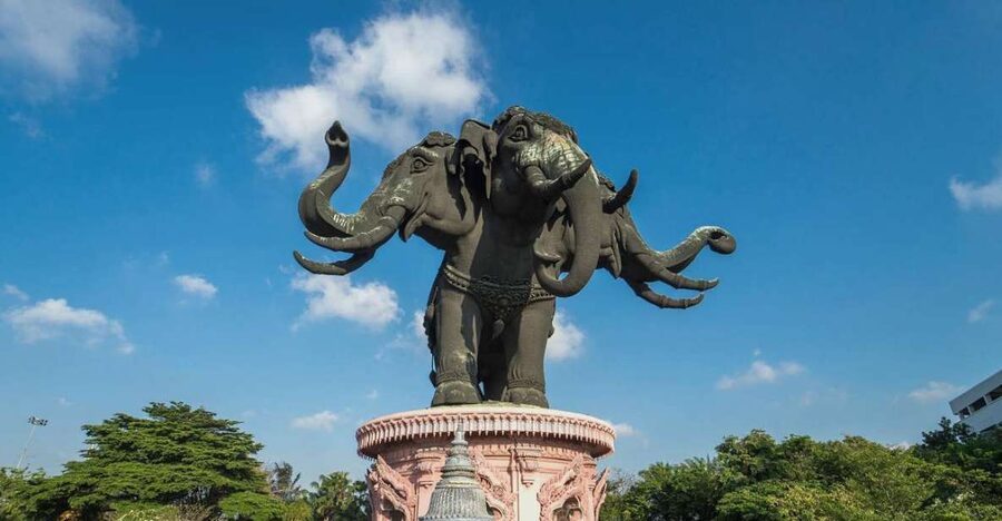 Samut Prakan: Erawan Museum Discounted Admission Ticket - Earth section: when the elephant base becomes the world