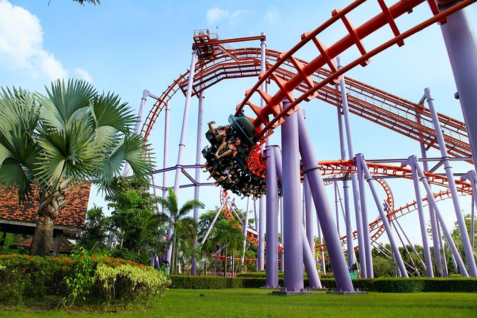 Thrilling Rides & Free Buffet at Siam Amazing Park, Bangkok - X-Zone for thrill seekers: Vortex, Boomerang, and Giant Drop
