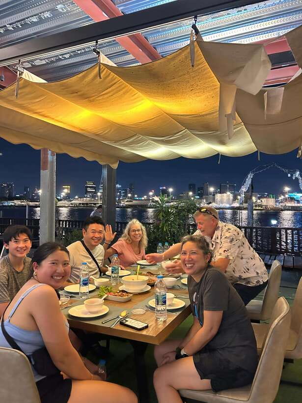 Twilight Firefly Bangkok Bicycle Tour - Sunset fish feeding, plus the small local food moments