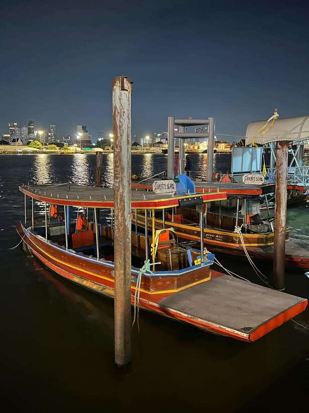 Twilight Firefly Bangkok Bicycle Tour - Thai dinner by the river, skyline views while you eat