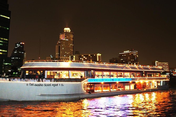 White Orchid Dinner Cruise at Bangkok with Pickup & Live Music - Price and logistics: what you get for $103.74